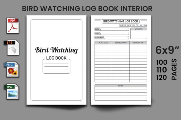 A Bird Watching Log Book Designed for Your Publishing Business