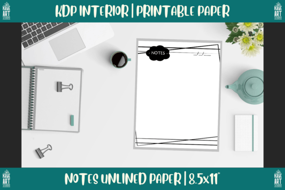 A Professional Resource for KDP Interior Design: KDP Notes Unlined Paper