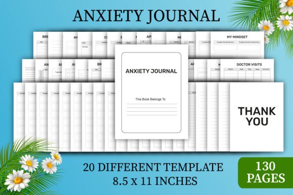 Editable Anxiety Journal for KDP: A Designer's Creative Canvas