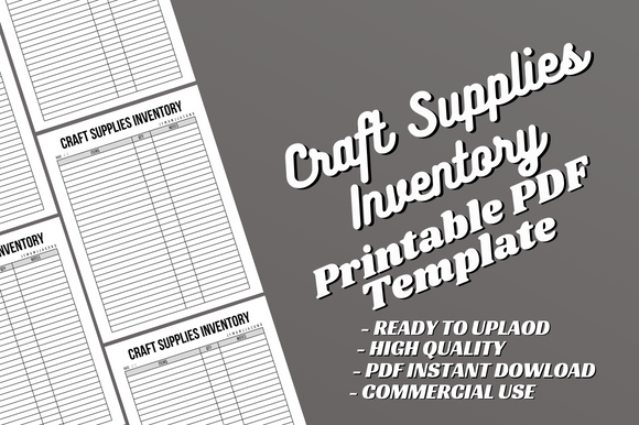 The Craft Supplies Inventory Canva Template: Your Toolkit for Organized Creativity