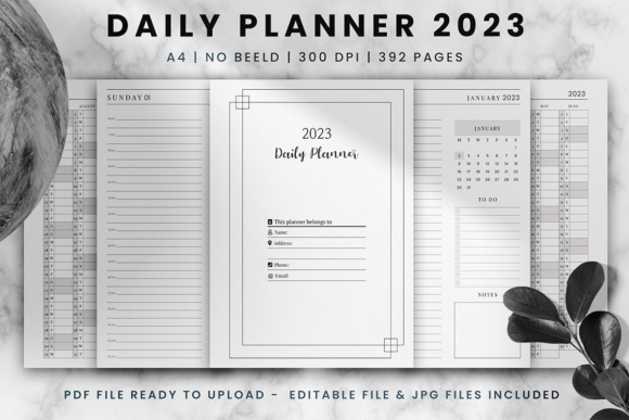 The Daily Planner 2023: Your Comprehensive One-Day-Per-Page System
