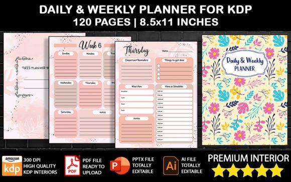 Unlock Your Week with a Customizable Daily Weekly Planner for KDP