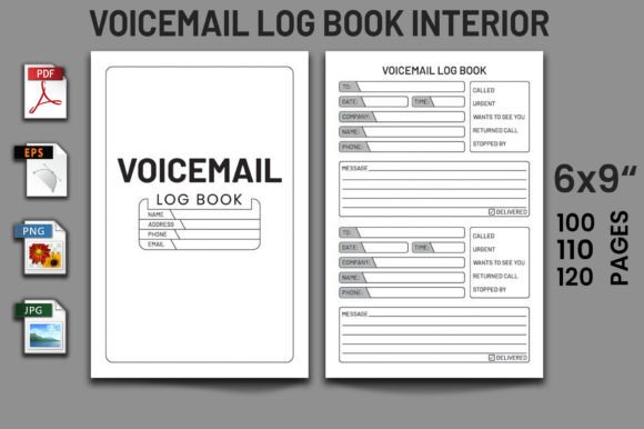 Voicemail Log Book: A Practical KDP Interior Solution