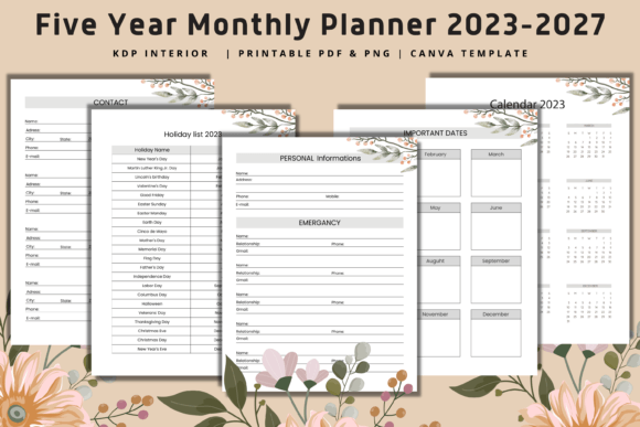 Your 5-Year Monthly Planner Template for Professional Life